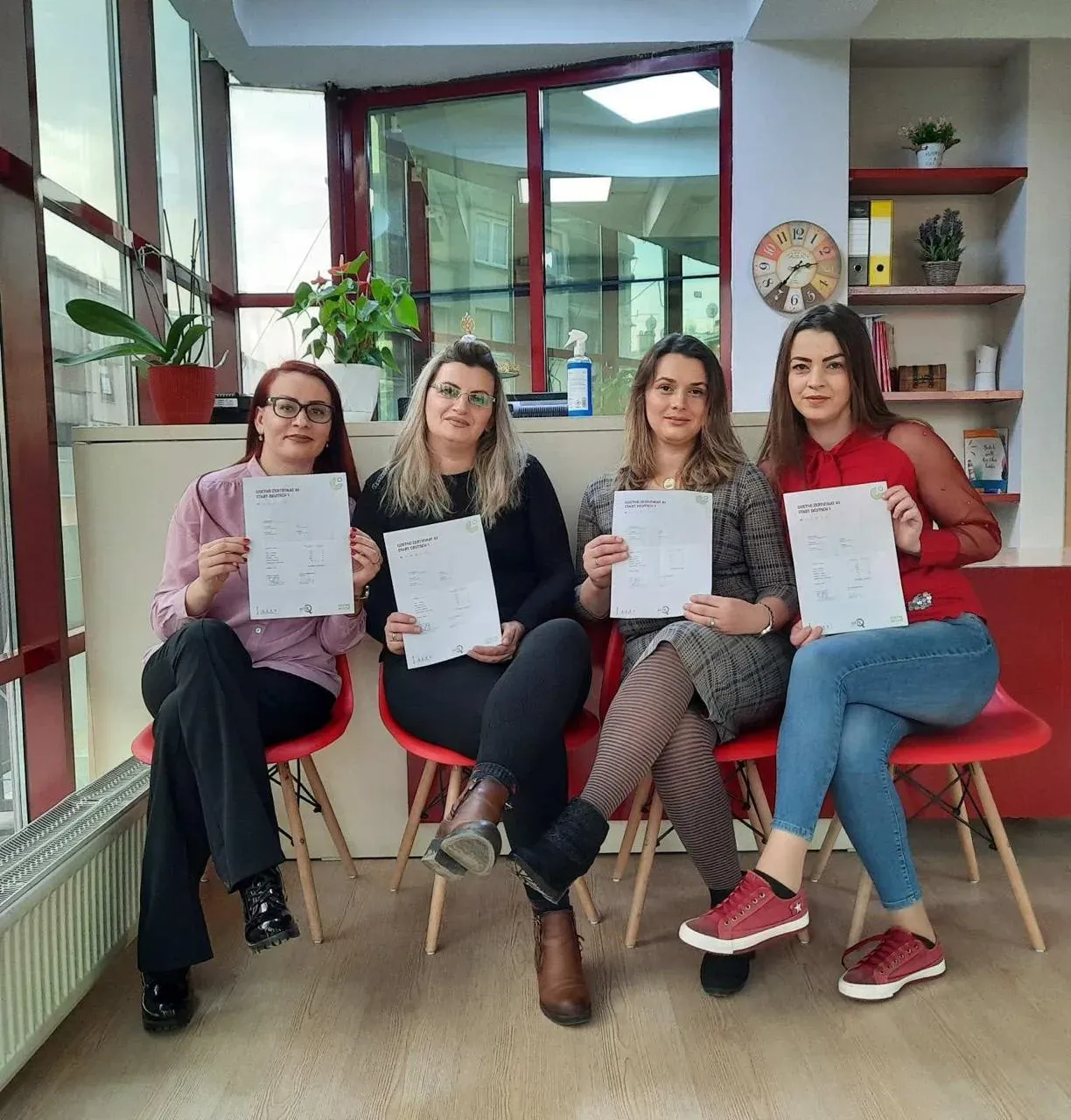Studente me certifikata të gjuhës gjermane në Eurolingua Zentrum